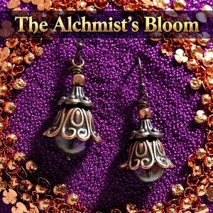 Floral Bell Flower Blossom Dangle Earrings! Perfect Fall Hues! Uniquely Handmade